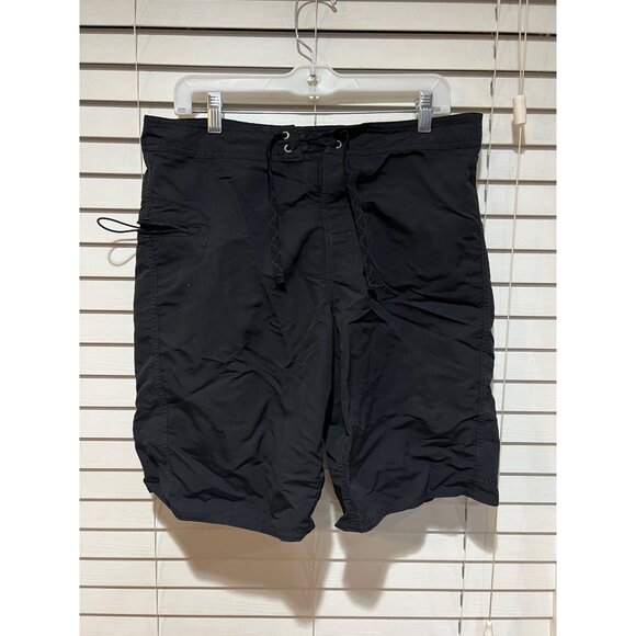 Patagonia Other - Patagonia Mens Black Board Shorts Swim Trunks Size 34 Side Zip Pocket Surf